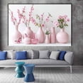 thumbnail image 2 of Mudket Pink Cherry Blossom in Vase Canvas Wall Art, Framed Floral Print, Ready to Hang Wall Decor for Living Room Bedroom Bathroom, Modern Farmhouse Flower Artwork - 12"L x 8"W, 2 of 10