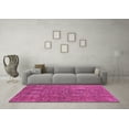 thumbnail image 3 of Ahgly Company Indoor Round Abstract Pink Modern Area Rugs, 4' Round, 3 of 4