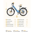 thumbnail image 4 of Actbest Core ST 26" Electric Bike for Woman, 500W Motor, 48V 10.4Ah Battery, 7-Speed, Front Suspension, LCD Display, Wide Saddle, Mountain E-Bike for Adults, Candy Colors, 4 of 5