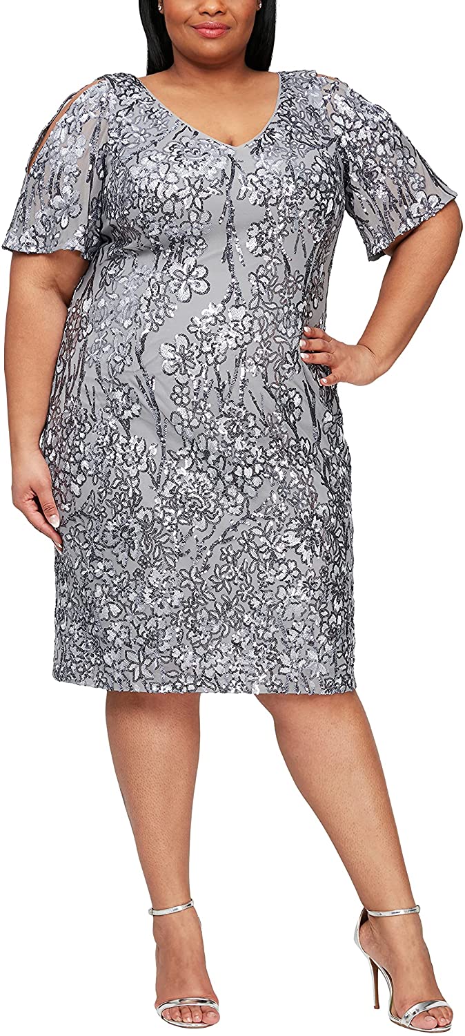 Alex Evenings Womens Plus Size Short 