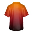 thumbnail image 5 of Domuza Men Scrub Top Gradient Tie-Dye V Neck Short Sleeve Carer Uniform Loose Fit Comfy Soft Medical Scrub Tops with 3 Pockets Saffron 2XL, 5 of 5