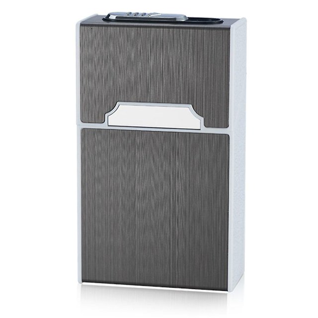Usb Rechargeable Touch Sensor Cigarettes Lighter Portable Metal Cigarettes Case zhangyuxiang LED
