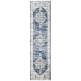 thumbnail image 4 of SAFAVIEH Brentwood Collection 2' x 16' Ivory / Navy BNT865A Medallion Distressed Non-Shedding Living Room Bedroom Runner Rug, 4 of 15