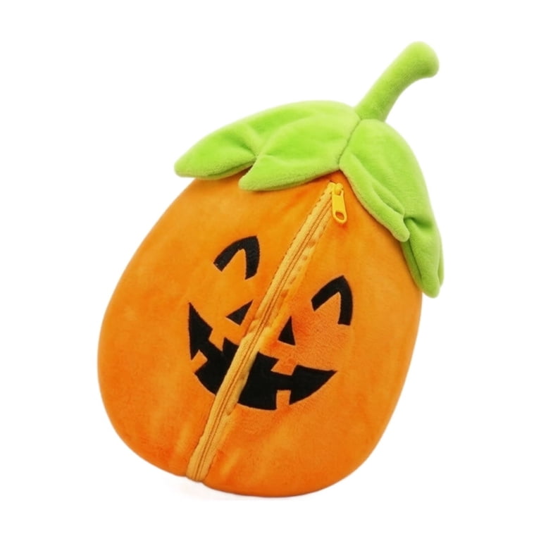 Soft Halloween Toys, Decorative Pumpkin Plush, Pumpkin Zipper