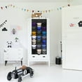 thumbnail image 6 of Baseball Hat Rack Over-The-Door Cap Organizer with 24 Clear Pockets & 2 Hooks, 6 of 8