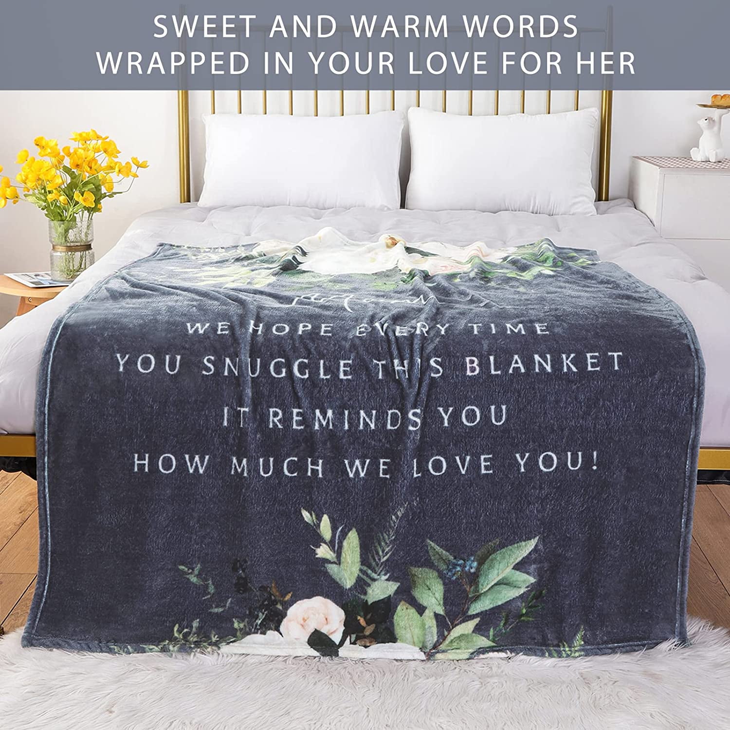 LHSHID Mom Gifts Gifts for Mom Mom Birthday Gifts 40thth Birthday Gifts for Women for Mom Christmas Day Gifts for Mom Mom Birthday Gifts from Daughter Son Soft Throw Blanket 40x50in