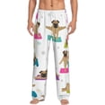 thumbnail image 2 of Picia Yoga Dogs Poses Mens Soft Woven Cotton Elastic Waistband Sleep Pajama Pant Lounge Sleep Pant With Pockets And Drawstring-Small, 2 of 9
