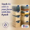 thumbnail image 2 of Homz 112 Quart Heavy Duty Clear Plastic Stackable Storage Containers, 8 Pack, 2 of 10