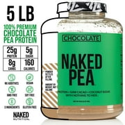 Naked Pea - Chocolate Pea Protein Isolate, Only 3 Ingredients, Chocolate Vegan Protein, 5LB