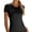 Black, variant on Womens Tops Compression Shirts Short Sleeve Crewneck Athletic Nylon Workout Tops Yoga Gym Tee Shirts on Sale