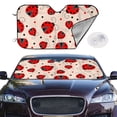 thumbnail image 2 of Balery Red Ladybug Windshield Sun Shade, Car Front Window Sunshade Cover ,Automotive Interior Portected Blocks Uv Rays For Car Pickup Truck Suv Accessories- Medium, 2 of 7