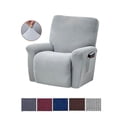 thumbnail image 4 of Stretch Recliner Chair Slipcover Elastic Full Coverage Solid Chair Slipcover Color Sofa Cover Replacement for LAZBOY, Silver, 4 of 8