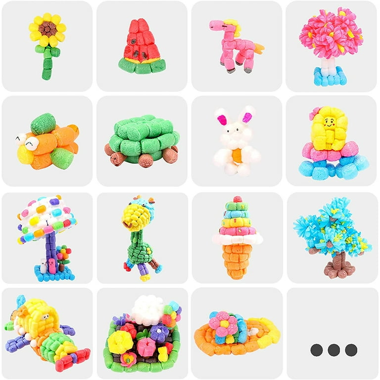 Arts and Crafts for Kids - Magic Foam Corn Craft Kit, STEM Building Model  Toys, Bulk Crafts Supplies Kits, Kindergarten Preschool School Crafts Set  for Toddler Ages 3 4 5 6 7 8 9 10 11 12 (500pcs) 