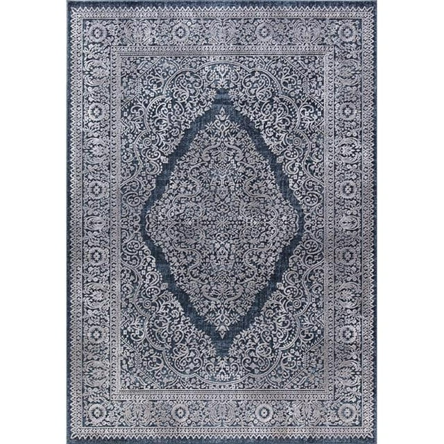 Dynamic Rugs TI463326500 3 ft. 11 in. x 5 ft. 7 in. Torino 3326 Rectangle Contemporary Area Rug - 500 Navy
