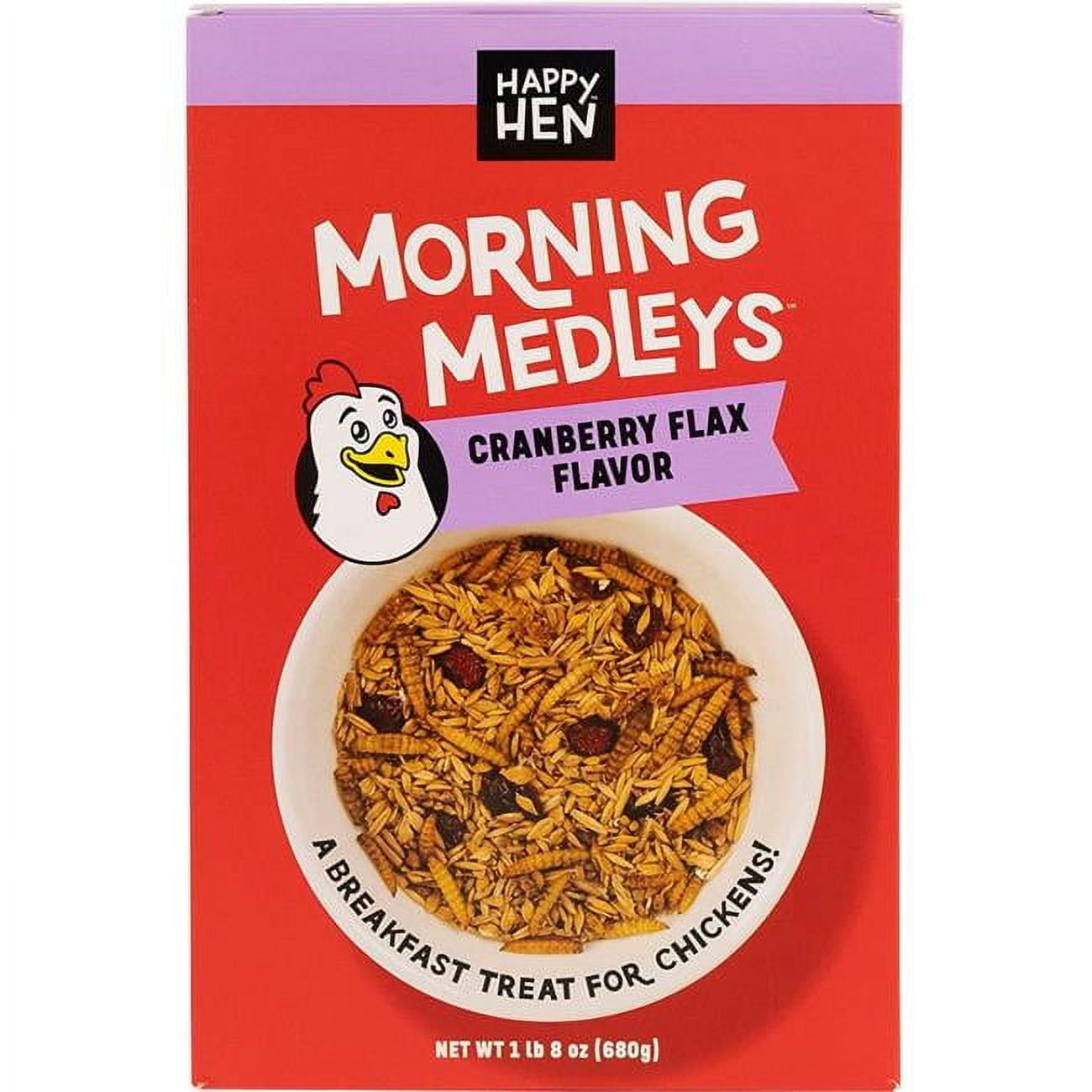 Happy Hen Treats 089-17027 Morning Medley Treats for Chickens - Cranberry & Flax - 1.5 lbs - Case of 6