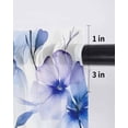 thumbnail image 6 of Purple Blue Spring Floral Curtains 63 Inch Length, Sheer Curtains for Bedroom Living Room Window Summer Flowers Botanical Rod Pocket Voile Drapes Kitchen Curtains Small Half Window 42"x63" 2 Panels, 6 of 6