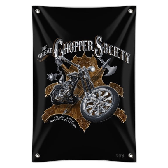 Great Chopper Society Axe Mace Biker Motorcycle Home Business Office Sign