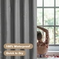 thumbnail image 4 of Barossa Design PEVA 8G Dark Gray Shower Curtain Liner with 6 Magnets, Heavy Duty & Waterproof-72" x 72", 4 of 7