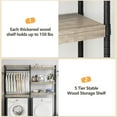 thumbnail image 2 of 5-Tier Wood Over The Washer and Dryer Storage Shelf- Laundry Room Organization Space Saving Laundry Drying Clothes Racks Heavy Duty Adjustable Height Bathroom Shelf for Home Decor 59"L*12"D*74"H, 2 of 9