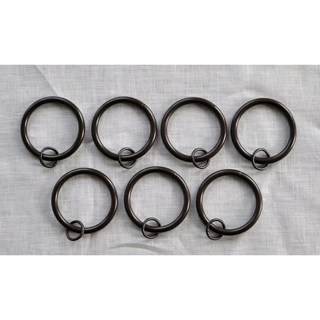 Urbanest 1 1 2 Metal Curtain Rings With Eyelets Set Of 7 Bronze