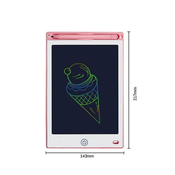 Tableta de escritura LCD colorida de 8,5 pulgadas para niños y adultos, portátil (rosa), tableta de dibujo mágica con escritura LCD, un gran regalo para niños de 3, 4, 5, 6 y 7 años