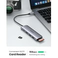 thumbnail image 6 of UGREEN 6-in-1 USB-C Hub 4K HDMI, 3 USB 3.0 Ports, SD/TF Card Reader, USB C Dongle Compatible with MacBook Series, Compatible with iPad, Compatible with iPhone 15 Pro/Pro Max. Silver, 6 of 7