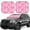 Breast Cancer Awareness (3), variant on Naloa Blue and White Butterflies 2 Piece Foldable Car Sun Shades, Car Windshield Sunshade, Front Window Sunshade for Car, Truck, SUV - Medium