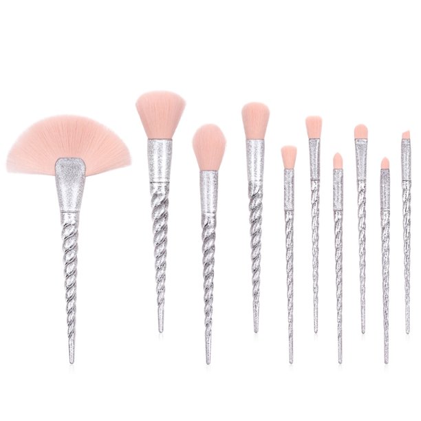 Juegos De Brochas De Maquillaje De 7/10 Uds., Mango En Espiral, Brocha Suave Para Sombra De Ojos, Herramientas De Belleza Portátiles Para Todo Tipo De Piel Advancent CE008039-04