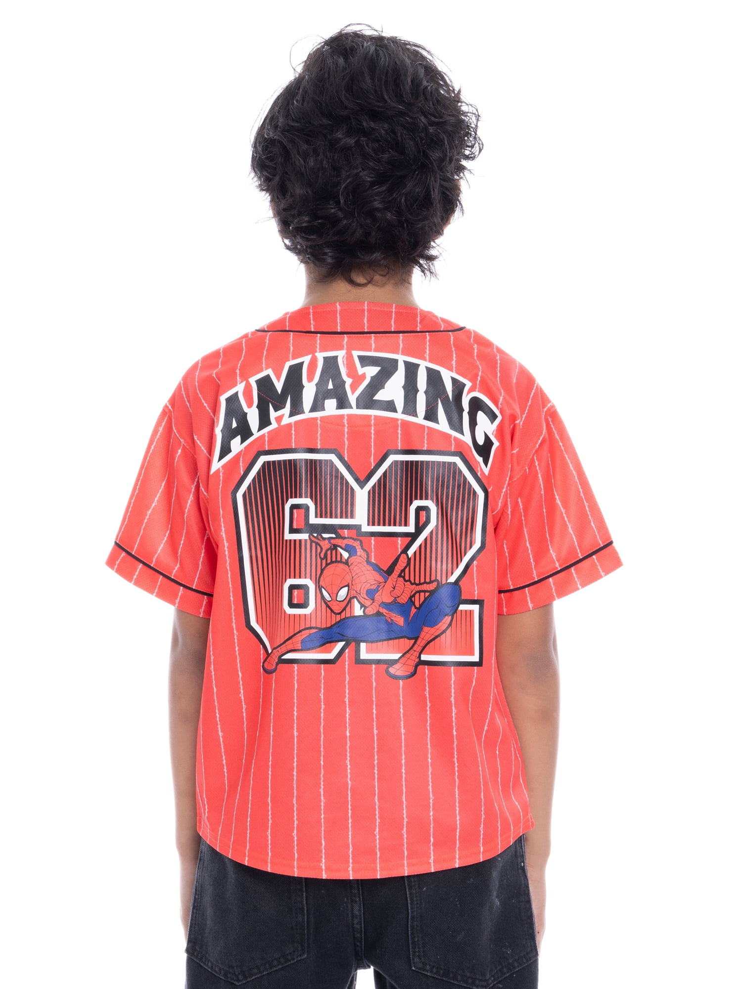 Spider-Man Boys Character Graphic Baseball Jersey, Sizes 4-18