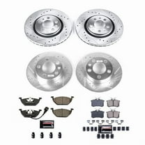 PowerStop Front and Rear Z23 Evolution Sport Carbon-Fiber Ceramic Brake Pad and Drilled & Slotted Rotor Kit Fits: VOLKSWAGEN Select Models K840