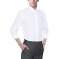 Men's Slim Fit Dress Shirt Solid Spread Collar Men Shirts Long Sleeve