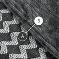 thumbnail image 3 of Flxxie Acrylic Knitted Throw Blanket with Decorative Tassel Couch Bed Sofa, 51" x 67", Dark Gray and White Chevron, 3 of 5