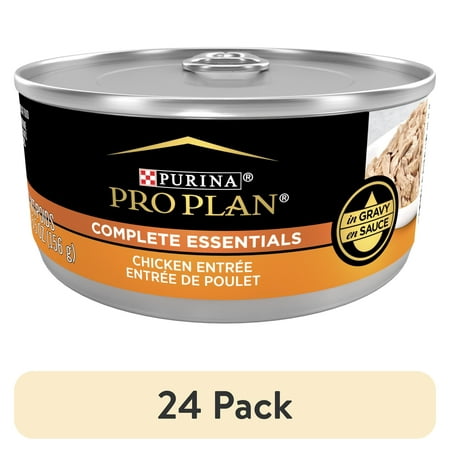 (24 pack) Purina Pro Plan Complete Essentials, Chicken, Wet Cat Food, 5.5 oz Can