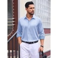 thumbnail image 3 of sogami Men's Long Sleeve Cotton Spandex Dress Shirt Collar Casual Shirts, 3 of 10