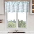 thumbnail image 6 of Blue Leaf Print Valance Curtains, 1 Panel Country Style Easy Care Window Valances, Rod Pocket Decorative Short Drapes for Living Room, W 52 x L 18, 6 of 6