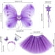 thumbnail image 4 of Conjunto de disfraz de hada para niñas, falda tutú de princesa, alas de mariposa mágicas de hadas, disfraz de fantasía, juego con alas de mariposa, varita mágica y diadema para niñas de 3 a 8 años, 4 of 5