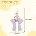 thumbnail image 2 of PU Leather Bow Keychain, Cute Bow Key Ring for Women Elegant Bowknot Charm for Bag Purse Handbag Pendant Car Key Accessory, Purple, 2 of 7