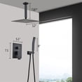 thumbnail image 3 of Cfowner Matte Black Shower System- 12 Inches Ceiling Shower Faucet Set with Shower Head, Handheld-Shower Combo Set for Bathroom-Easy Installation- Eco-Friendly, 3 of 6