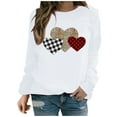 thumbnail image 1 of Mode Femme Pull à Manches Longues Imprimé Amour Blouse Ample, 1 of 8