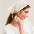 thumbnail image 6 of 3Pcs Floral Head Scarf, Chiffon Hair Bandanas Kerchief, Vintage Boho Hair Scarf for Women Girls, 6 of 6
