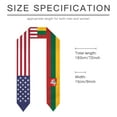 thumbnail image 5 of Lithuania & USA United States Flag Shawl Sash Stole Graduation Shawls Wraps Scraf For International Study, 5 of 5