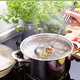 thumbnail image 5 of Juego de utensilios de cocina Wok de acero inoxidable - Herramientas de cocina Wok resistentes al calor, 5 of 5