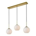 thumbnail image 3 of Baxter 3 Lights Brass Pendant With Frosted White Glass, 3 of 3