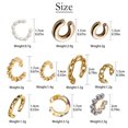 thumbnail image 2 of US 10 Pack Helix Non Piercing Gold Earrings Cuff Clip on Cartilage Earrings, 2 of 5