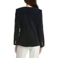thumbnail image 2 of English Factory womens  Structured Lapelless Textured Jacket, xs, Blue, 2 of 3