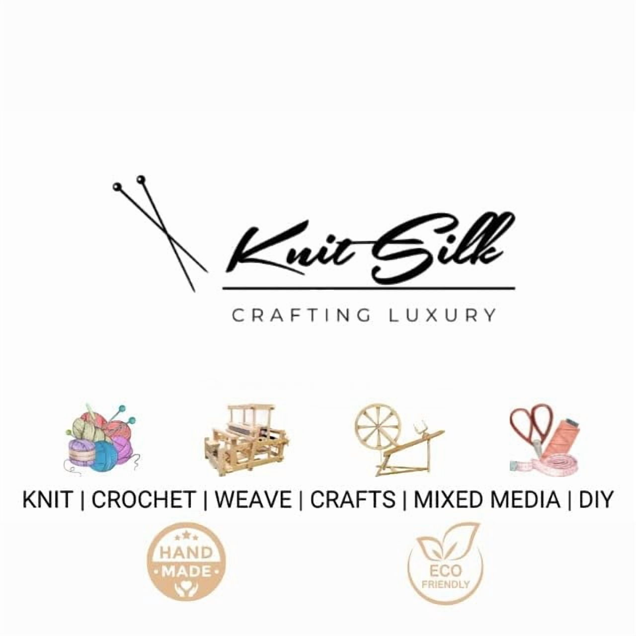 Knitsilk Recycled Sari Silk Ribbon Yarn|Best for Crochet, Knitting, and Embroidery and Jewelry Making |Sustainable and Unique Texture Ribbon Yarn|50 GMS-30Yards-Tye and dye, Pack of 2