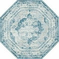 thumbnail image 1 of Unique Loom 3151848 6 x 6 ft. Salle Garnier Sofia Octagon Rug, Blue, 1 of 4