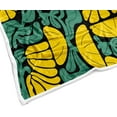 thumbnail image 4 of Boho Abstract Colorful Floral Throw Blanket, Vintage Retro Patchwork Yellow Green Flower Botanical Geometric Aesthetic Groovy Flannel Throw Blanket for Chair Bed Sofa Couch, 60X80IN, 4 of 4