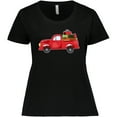 thumbnail image 3 of Inktastic Christmas Red Vintage Truck with Presents Women's Plus Size T-Shirt, 3 of 5