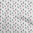 thumbnail image 1 of oneOone Velvet Red Fabric Asian Floral Block Craft Projects Decor Fabric Printed By The Yard 58 Inch Wide, 1 of 4